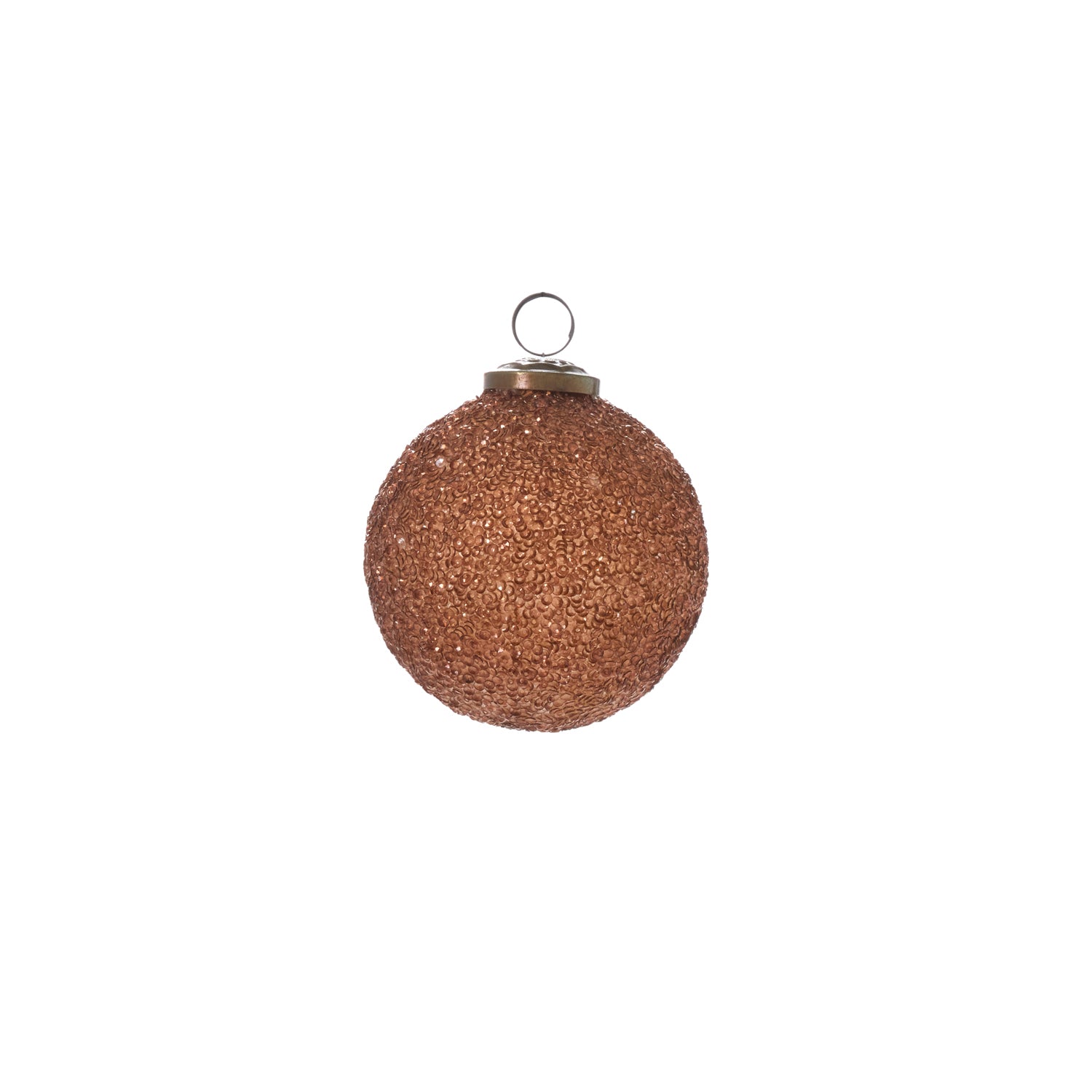 Copper Glitter Ornament Set of 8 By Accent Decor | Ornaments | Modishstore - 5