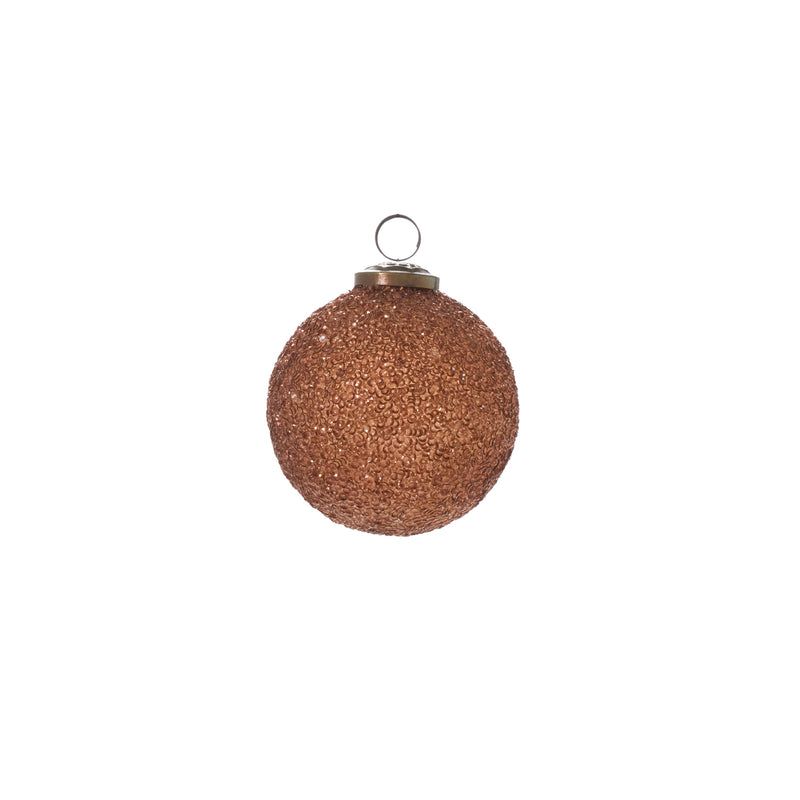 Copper Glitter Ornament Set of 8 By Accent Decor | Ornaments | Modishstore - 5