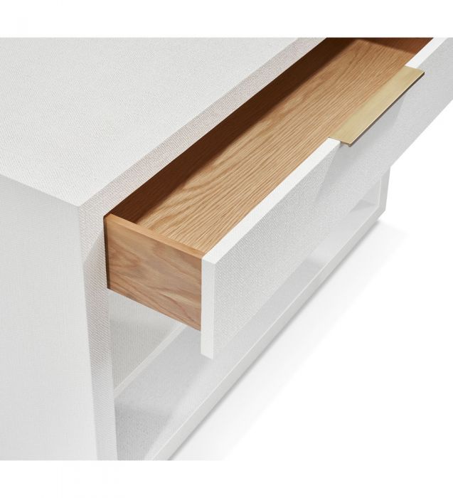 Montaigne Large Bedside Chest - White By Interlude Home | Drawers | Modishstore - 4