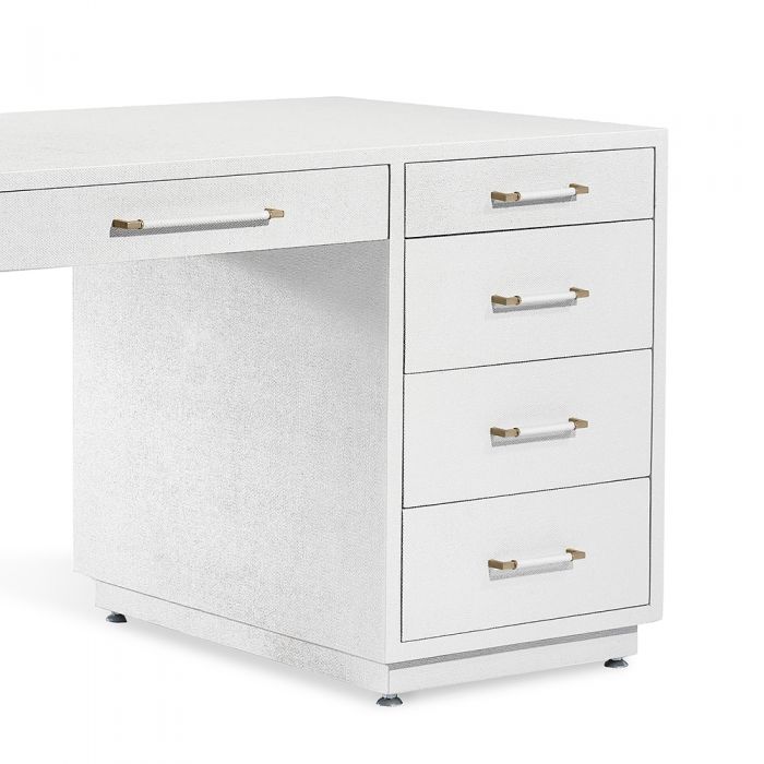 Taylor Grand Desk - White By Interlude Home | Drawers | Modishstore - 5