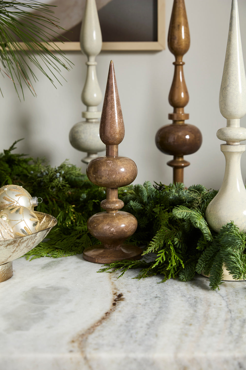 Nottingham Finial Set of 2 By Accent Decor | Planters, Troughs & Cachepots | Modishstore - 4