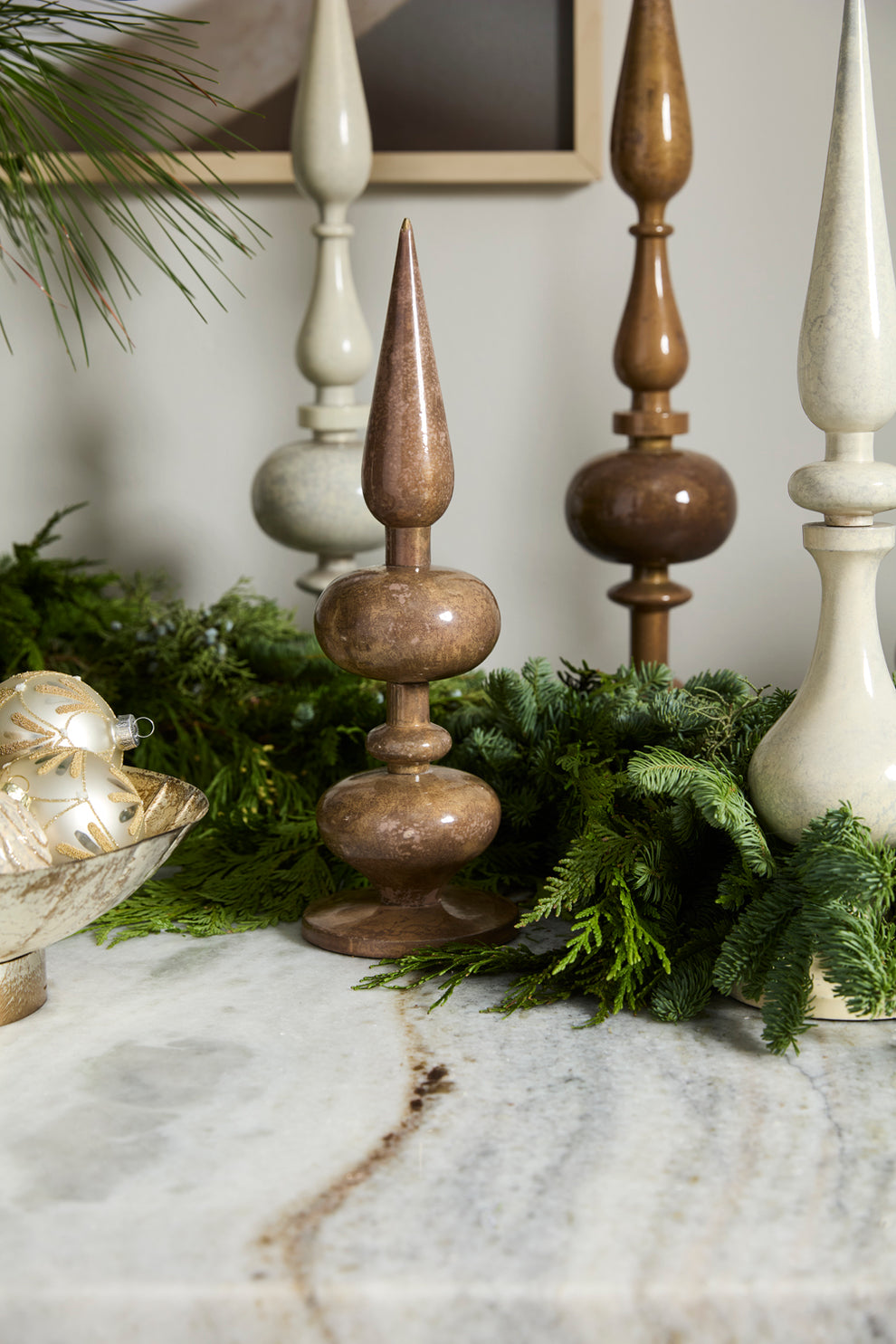 Nottingham Finial Set of 2 By Accent Decor | Planters, Troughs & Cachepots | Modishstore - 4