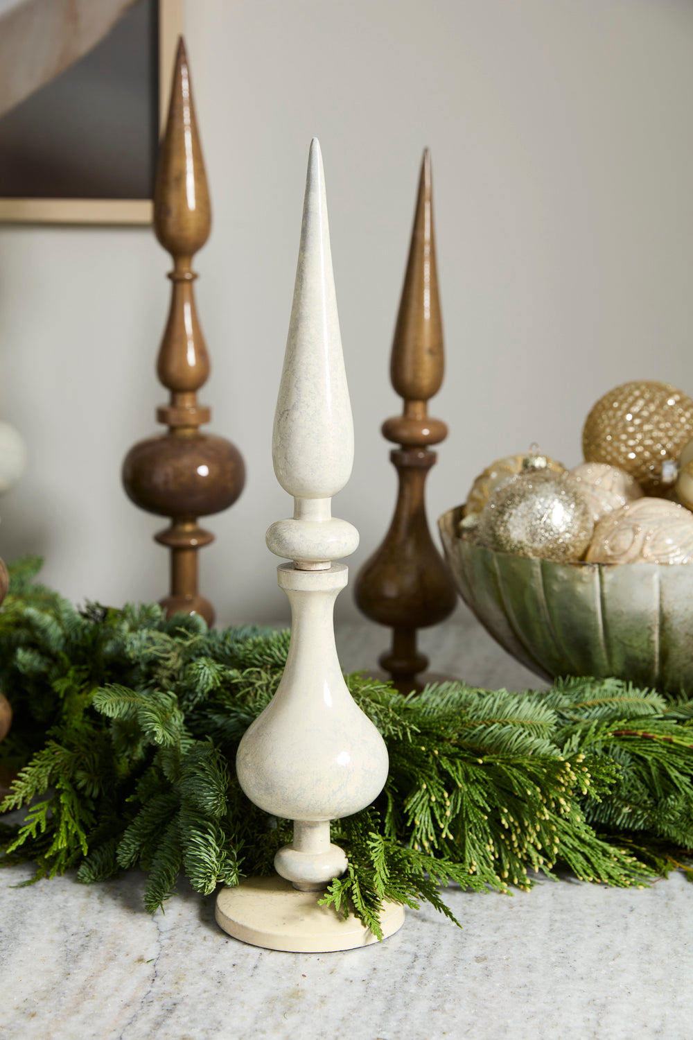 Nottingham Finial Set of 2 By Accent Decor | Planters, Troughs & Cachepots | Modishstore - 12