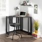 Roman Corner Desk By LumiSource - OFD-CROMAN BKES | Desks | Modishstore - 2