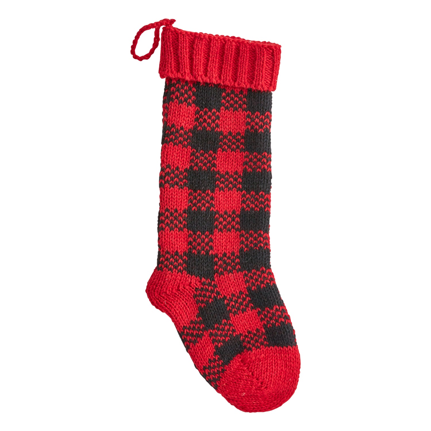 Buffalo Check Stocking Set of 2 By Accent Decor | Decor | Modishstore - 2