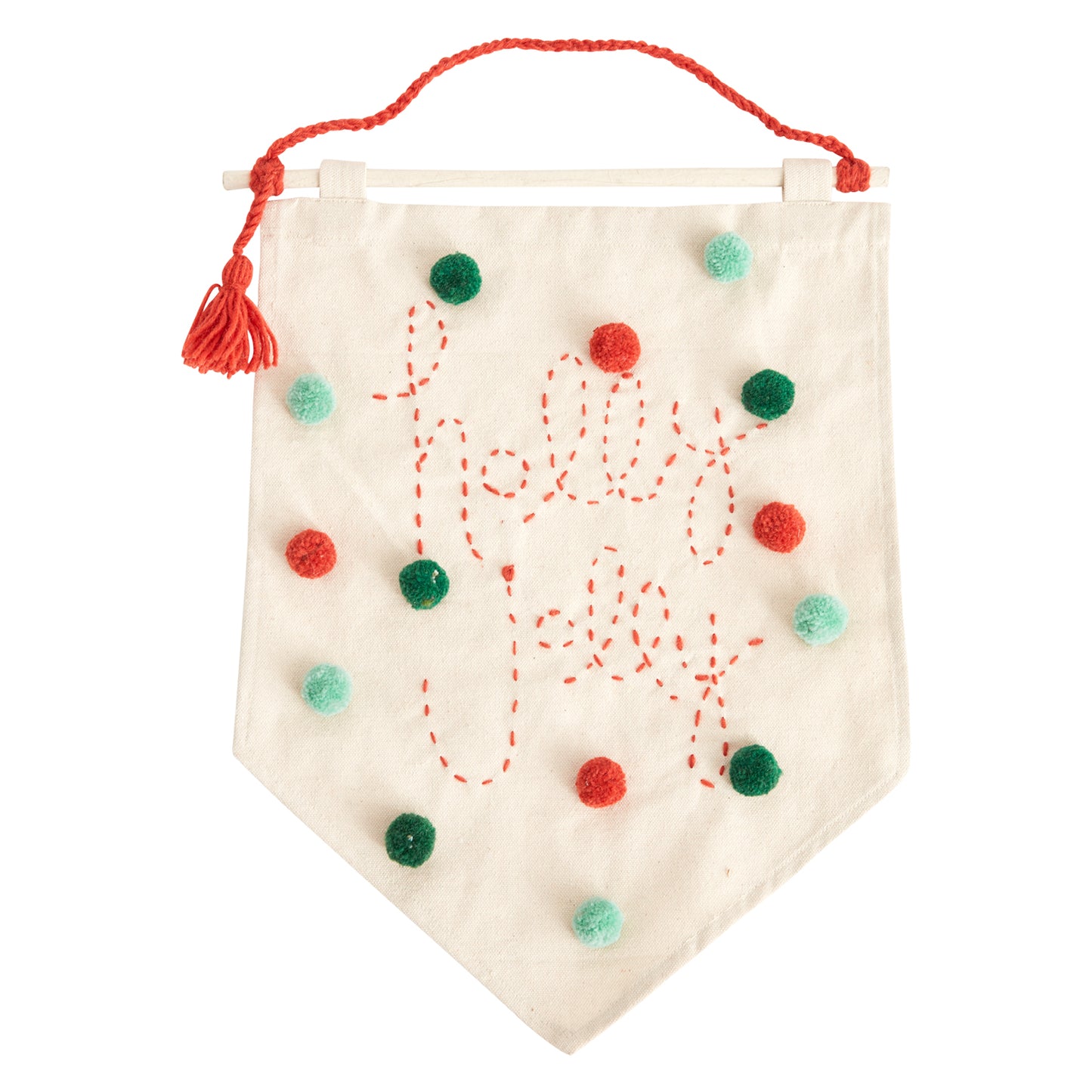 Holly Jolly Banner Set of 2 By Accent Decor | Garland & Wreath | Modishstore - 2