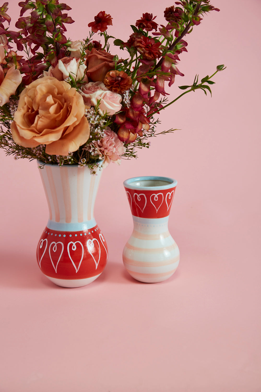 Cutesy Heart Vase Set of 4 By Accent DŽcor