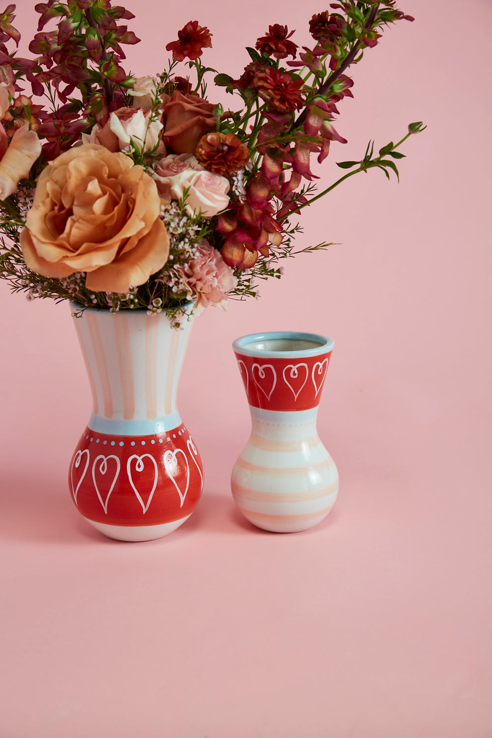 Cutesy Heart Vase Set of 4 By Accent Decor | Vases | Modishstore - 5
