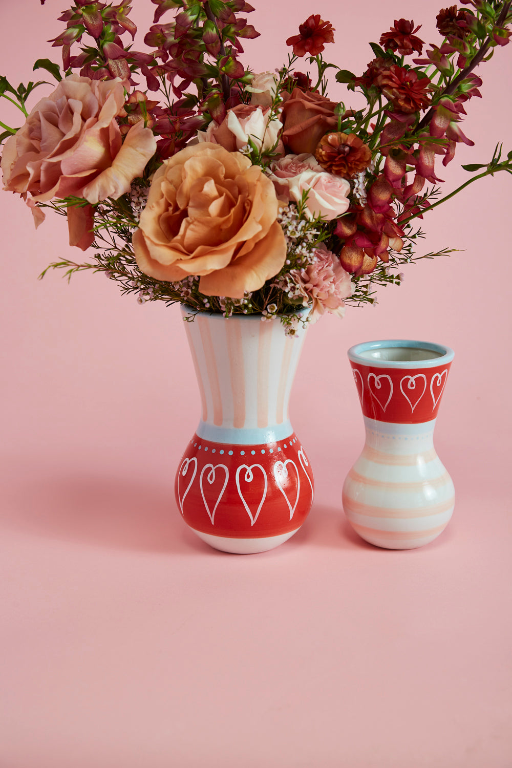 Cutesy Heart Vase Set of 4 By Accent DŽcor