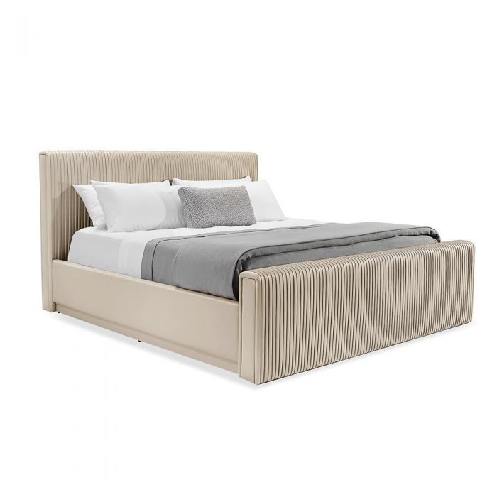 Kayla King Bed - Cream By Interlude Home | Beds | Modishstore