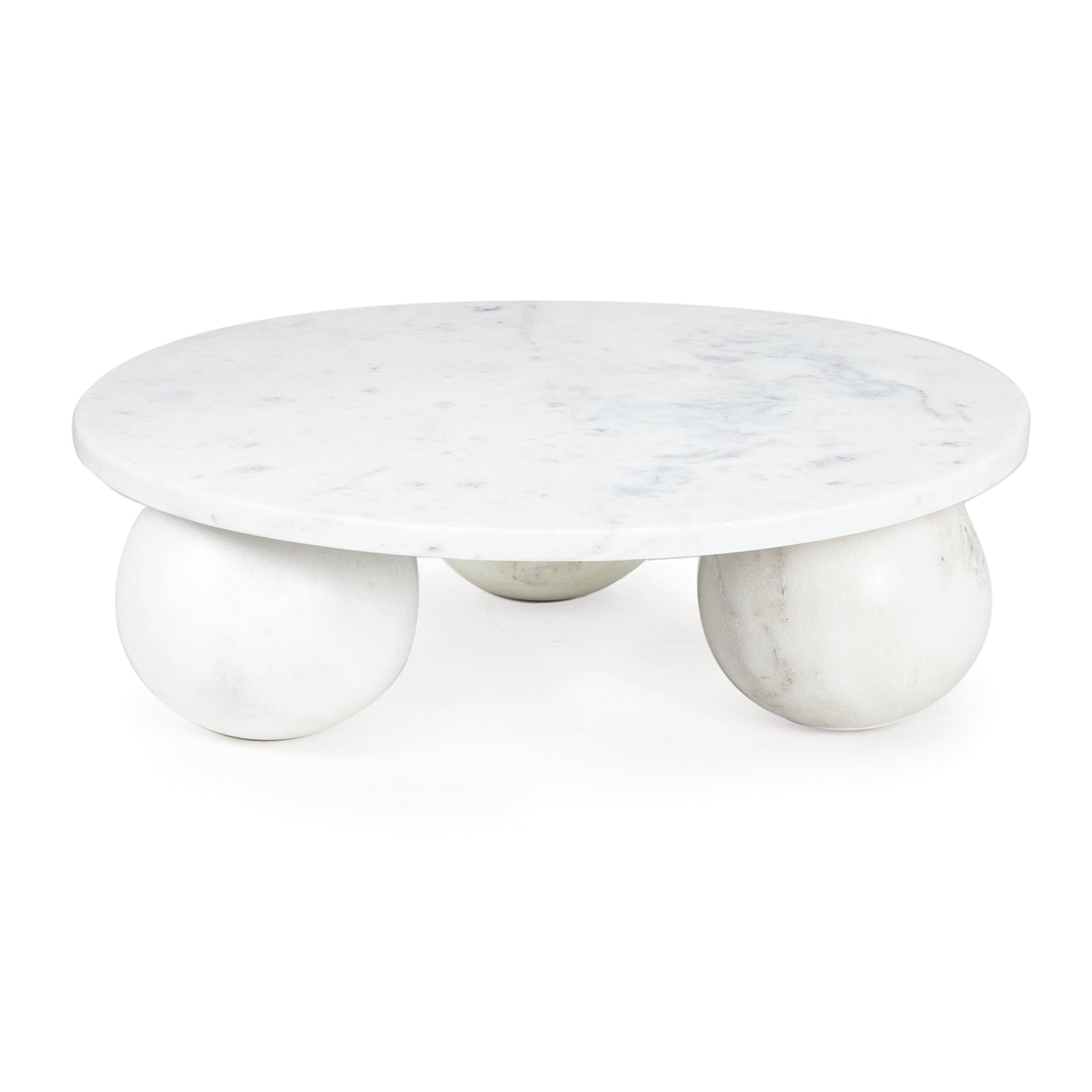 Marlow Marble Plate Large (White) By Regina Andrew | Trays | Modishstore