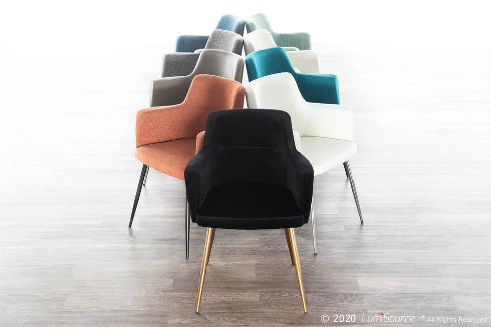 Andrew Chair - Set of 2 By LumiSource - CH-ANDRW AUVBK2 | Dining Chairs | Modishstore - 13