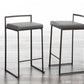Fuji Stacker 26" Fixed-Height Counter Stool - Set of 3 By LumiSource - B26-FUJIPU ANBK3 | Counter Stools | Modishstore - 9