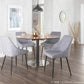 Diana Corduroy Chair - Set of 2 By LumiSource - CH-DIANA COR BKGY2 | Dining Chairs | Modishstore