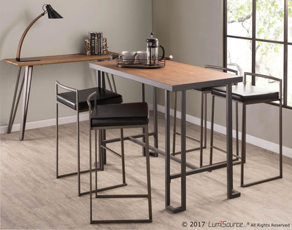 Fuji Stacker 26" Fixed-Height Counter Stool - Set of 3 By LumiSource - B26-FUJIPU ANBK3 | Counter Stools | Modishstore
