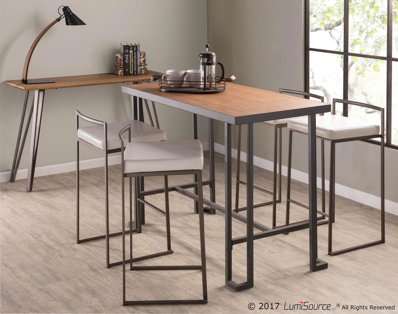 Fuji Stacker 26" Fixed-Height Counter Stool - Set of 3 By LumiSource - B26-FUJIPU ANBK3 | Counter Stools | Modishstore - 16