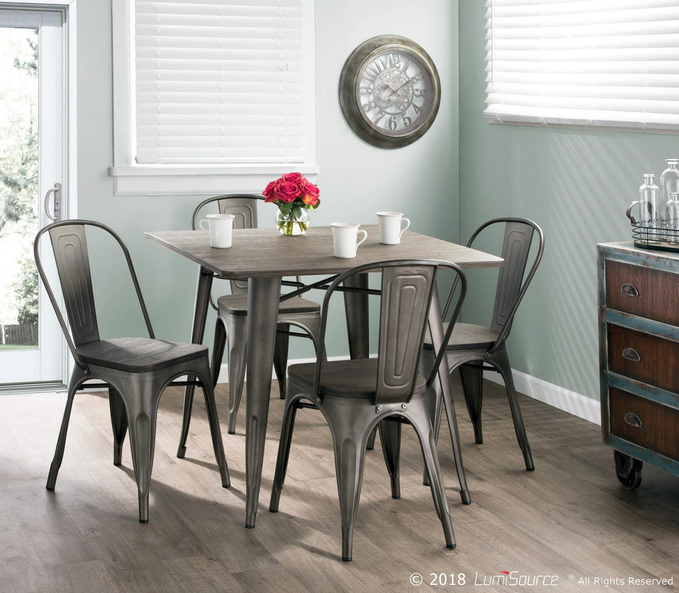 Oregon Dinette Table By LumiSource - DT-OR3636 AN+E | Dining Tables | Modishstore - 2