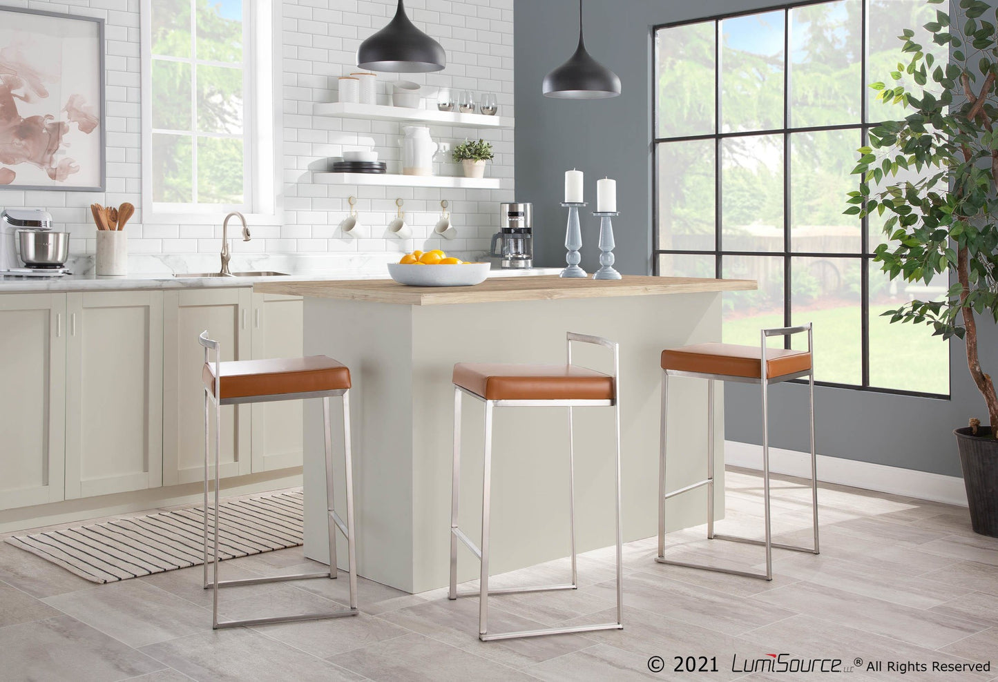 Fuji Stacker Counter Stool - Set of 2 By LumiSource | Counter Stools | Modishstore