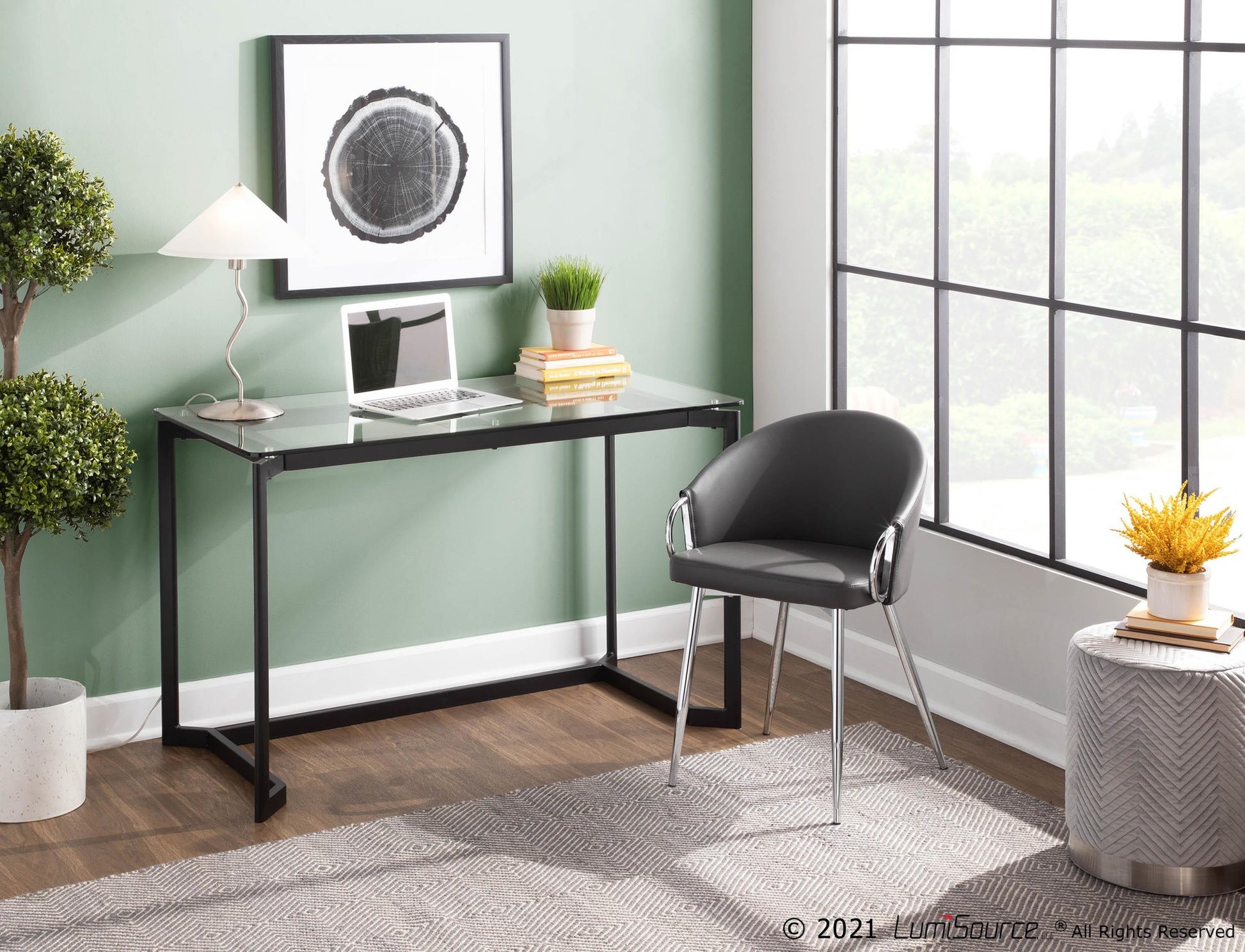 Masters Office Desk By LumiSource - OFD-MSTR BKCL | Desks | Modishstore - 3