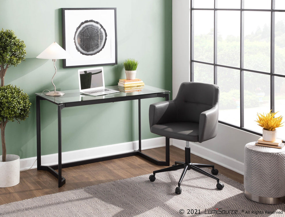 Masters Office Desk By LumiSource - OFD-MSTR BKCL | Desks | Modishstore - 4