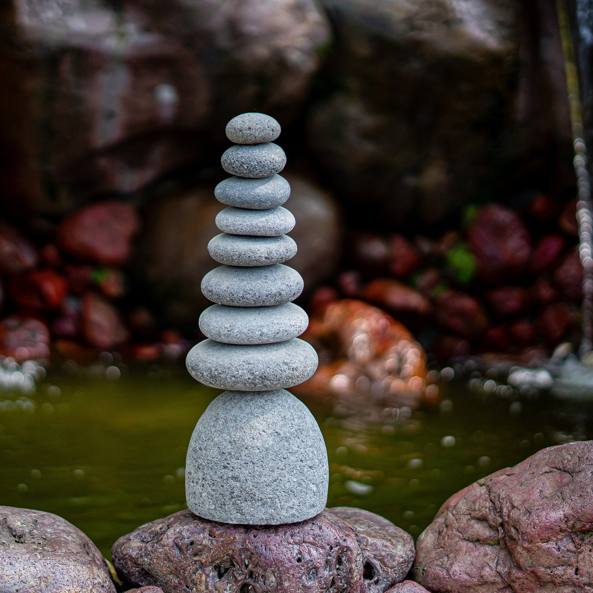 Nonuple Rock Cairn Set of 3 By Garden Age Supply | Sculptures | Modishstore - 1