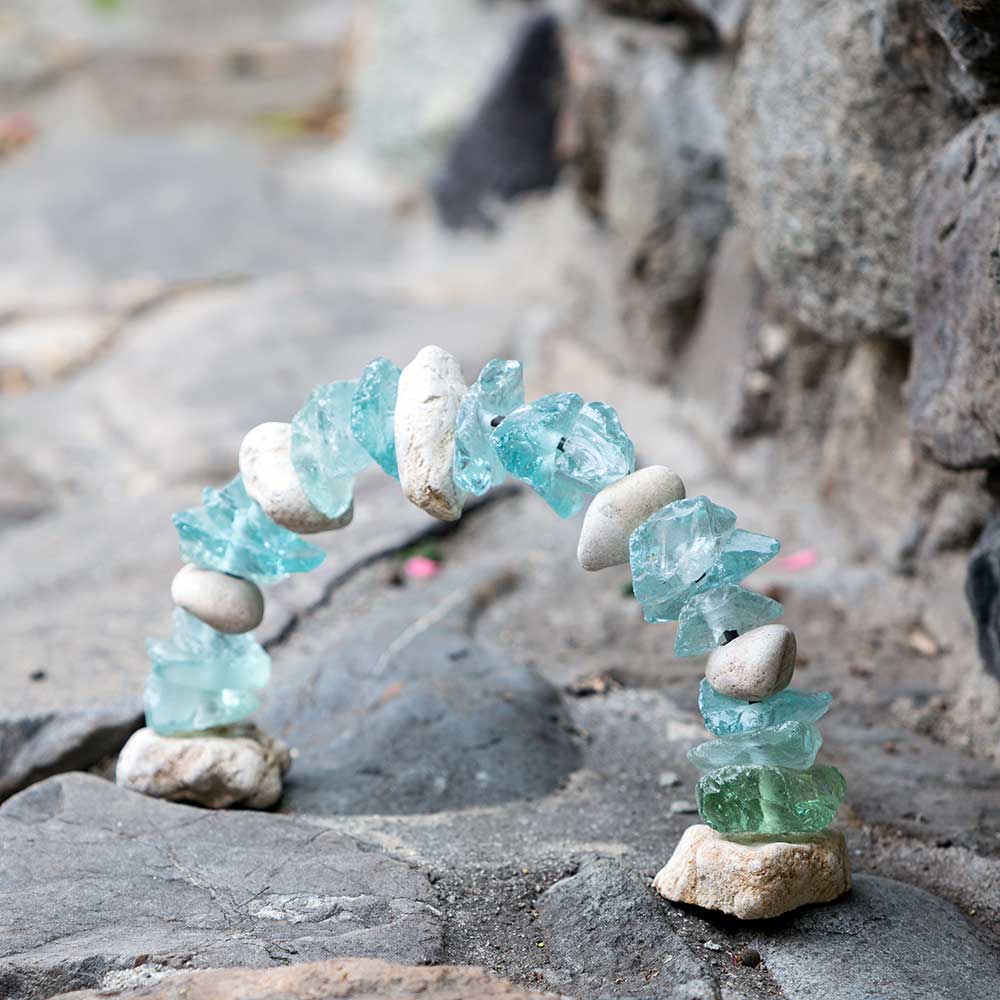 Stone & Glass Arch Set of 4 By Garden Age Supply | Minerals and Stones | Modishstore - 1