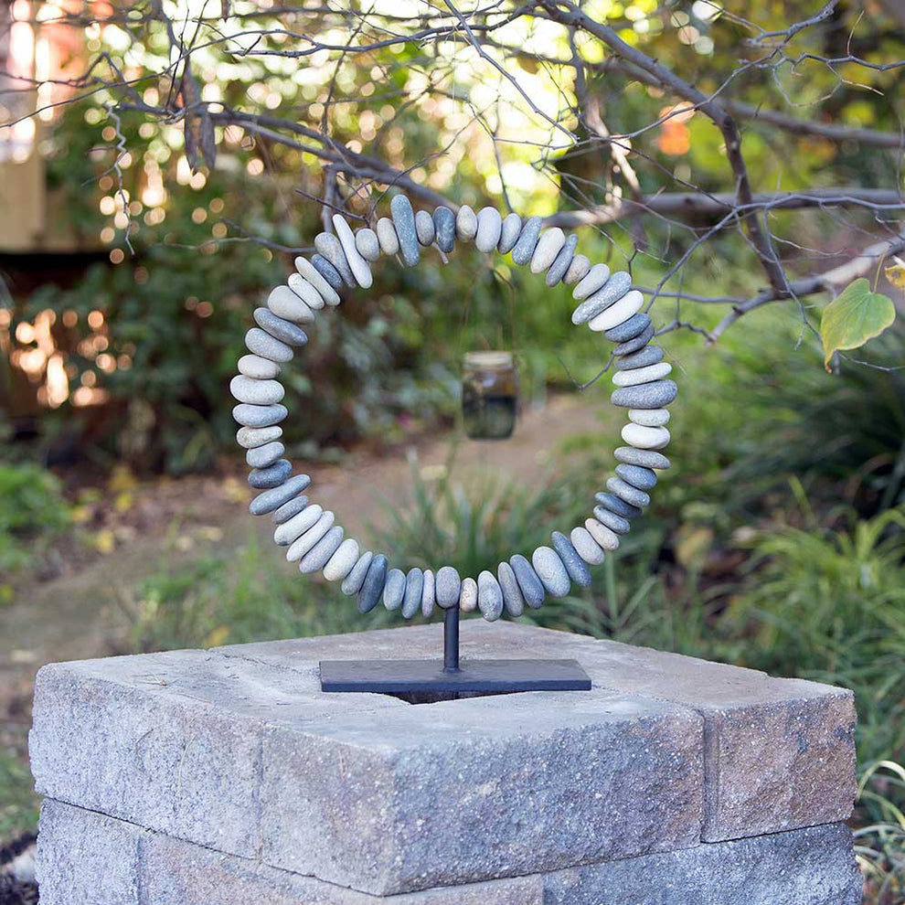Stone Ring on Stand By Garden Age Supply | Minerals and Stones | Modishstore - 2