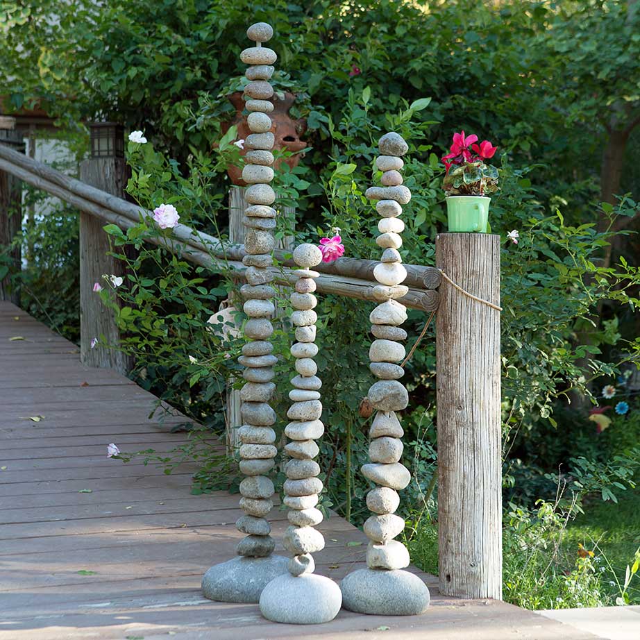 Rock Cairn Tower By Garden Age Supply | Sculptures | Modishstore - 2