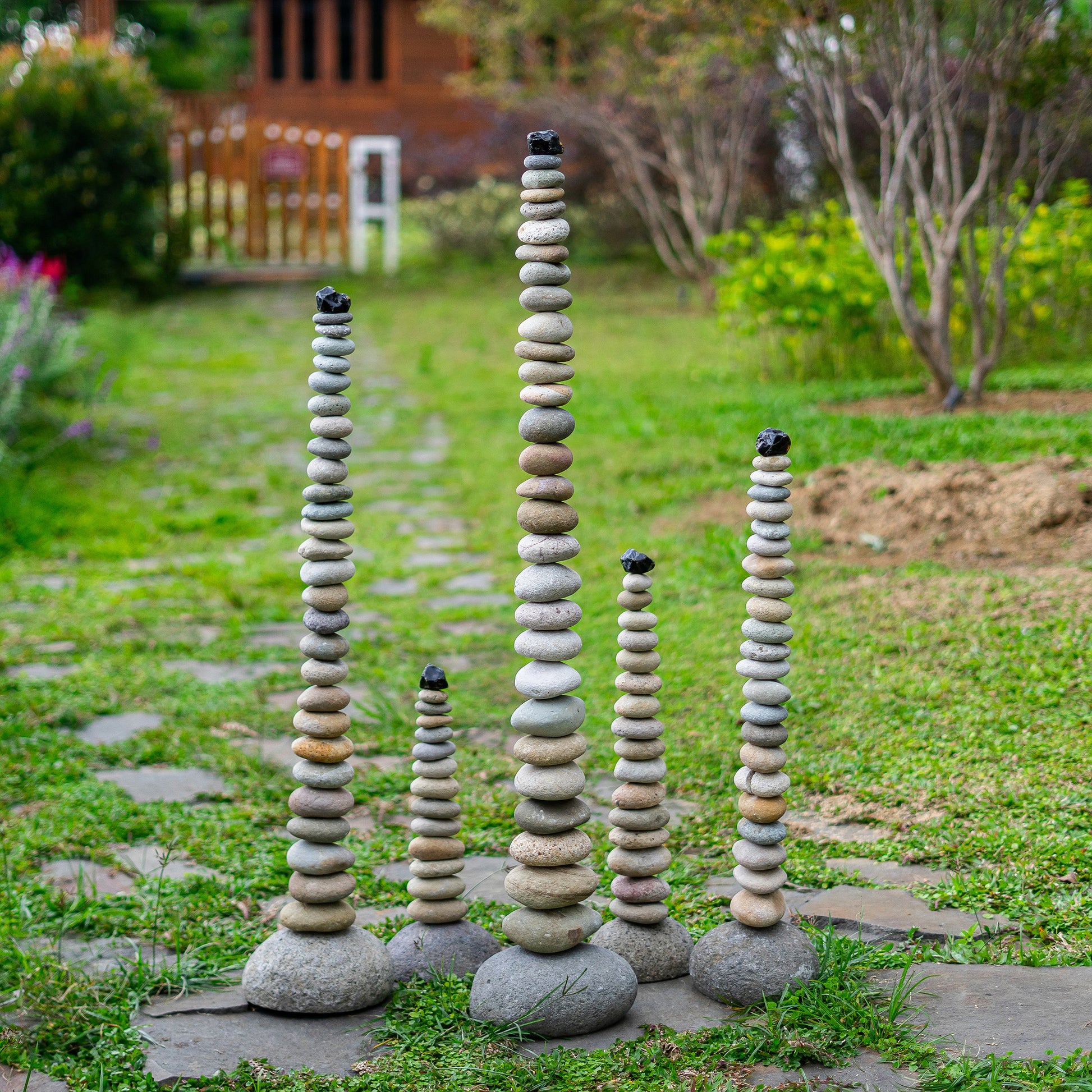 Zen Pebble Spires By Garden Age Supply | Sculptures | Modishstore - 1