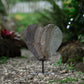 Solid Slate Heart on Stand Set of 2 By Garden Age Supply