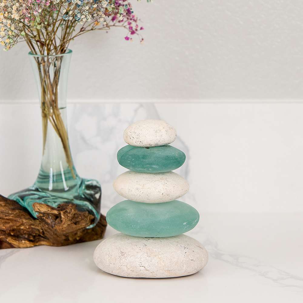 Quintuple Serenity Cairn Set of 3 By Garden Age Supply | Sculptures | Modishstore - 1