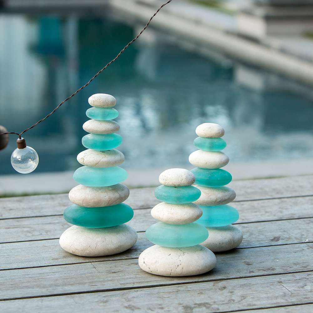 Septuple Serenity Cairn Set of 3 By Garden Age Supply