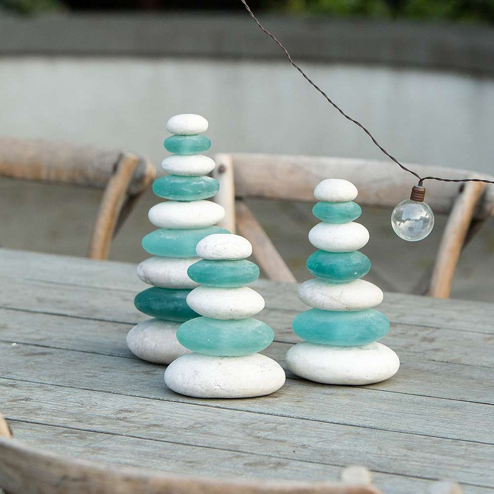 Quintuple Serenity Cairn Set of 3 By Garden Age Supply | Sculptures | Modishstore - 3