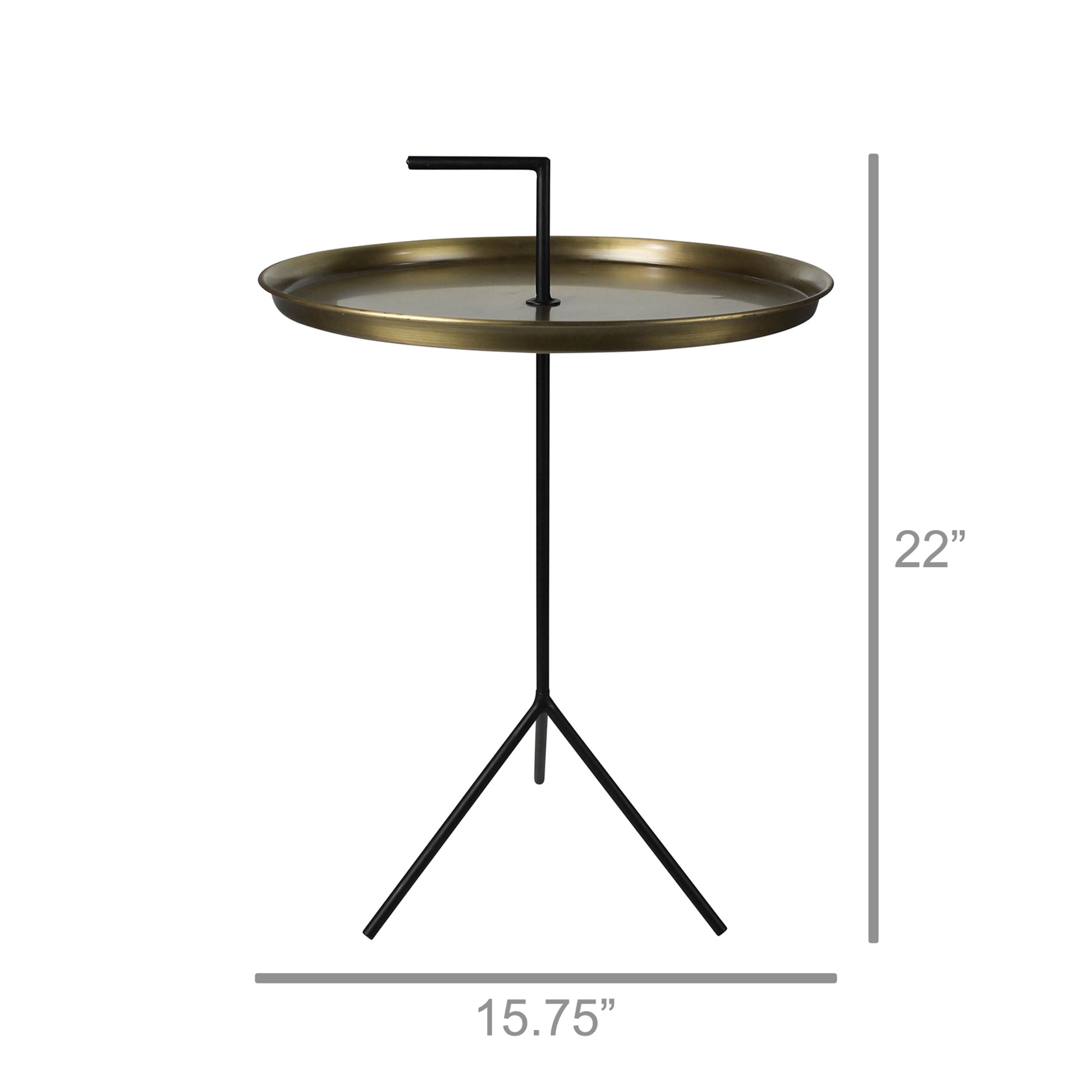 Casper Tripod Table with Handle By HomArt | End Tables | Modishstore - 2