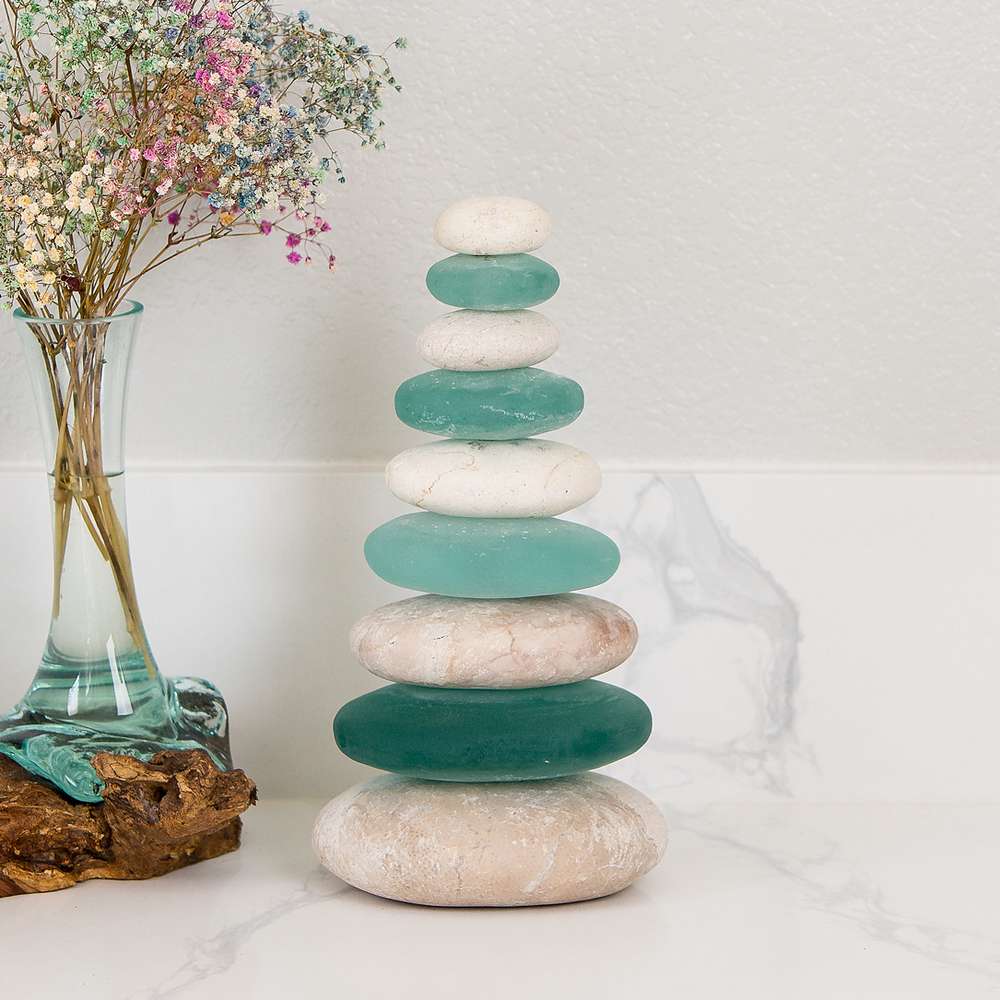 Nonuple Serenity Cairn Set of 3 By Garden Age Supply | Sculptures | Modishstore - 1