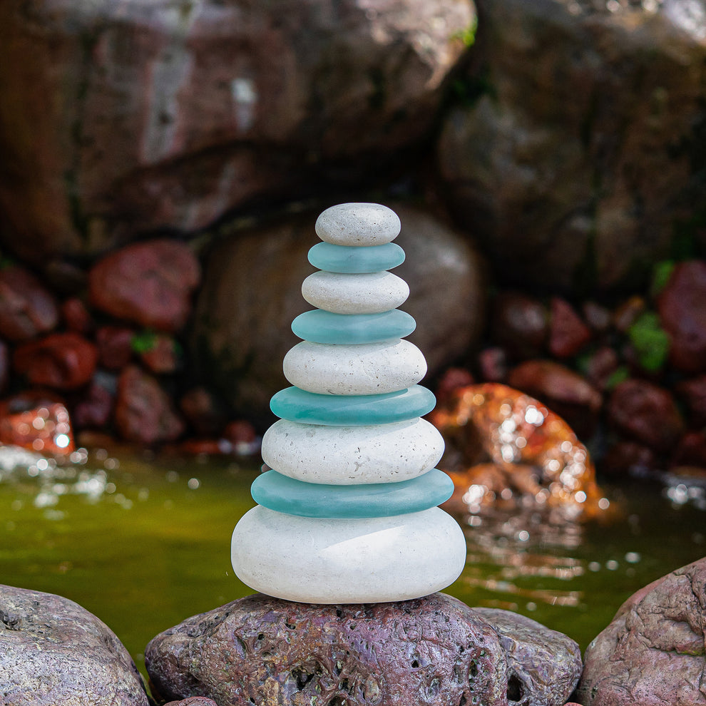 Nonuple Serenity Cairn Set of 3 By Garden Age Supply | Sculptures | Modishstore - 2