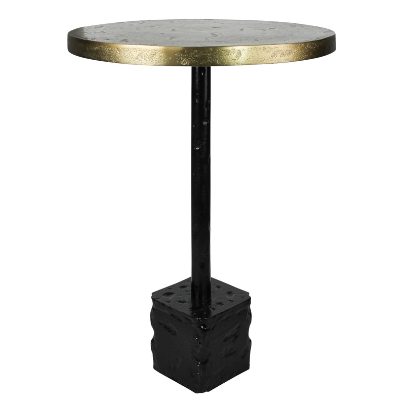 Navigator Table, Brass & Black By HomArt | End Tables | Modishstore - 1