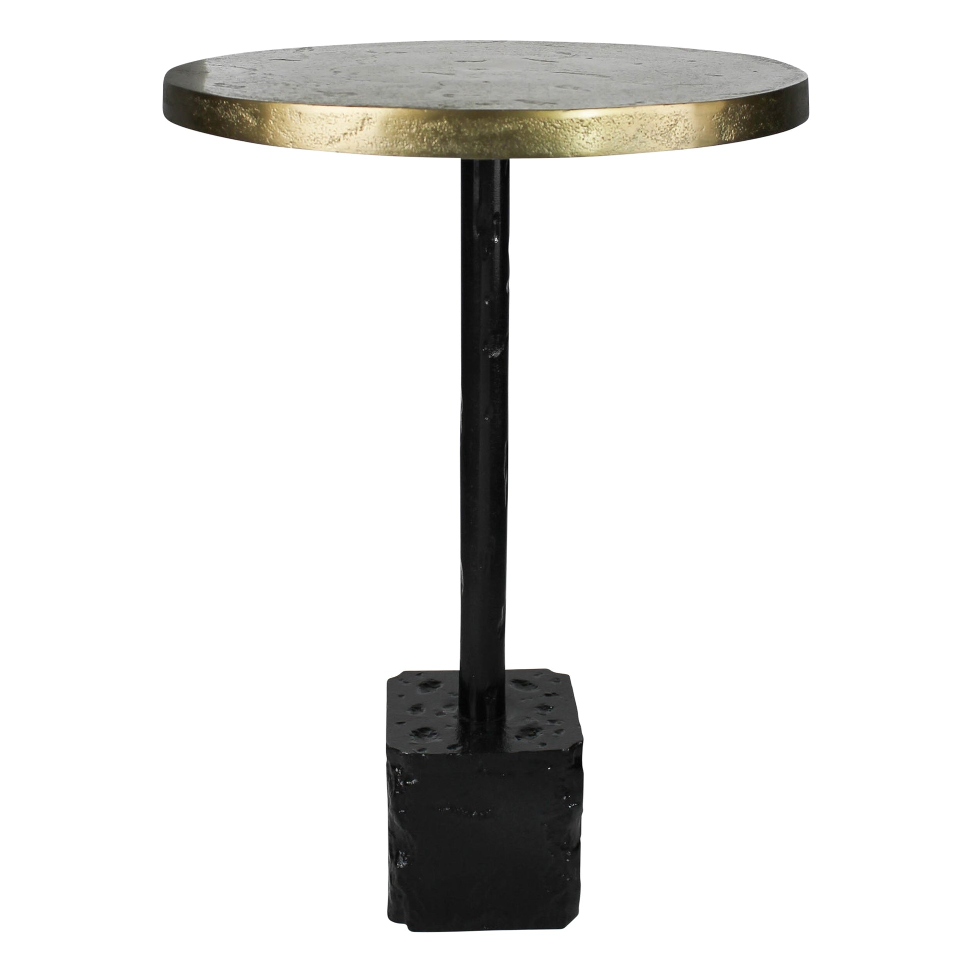 Navigator Table, Brass & Black By HomArt | End Tables | Modishstore - 2