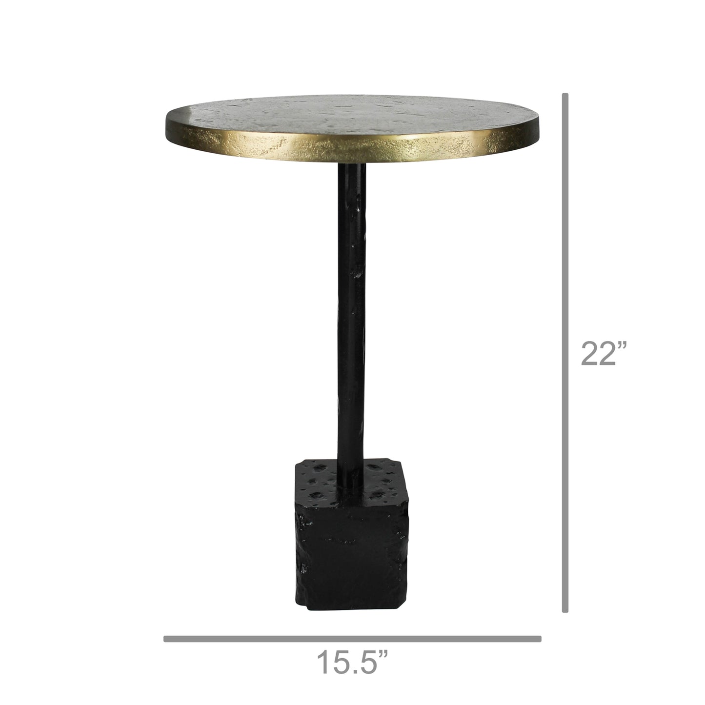 Navigator Table, Brass & Black By HomArt | End Tables | Modishstore - 3