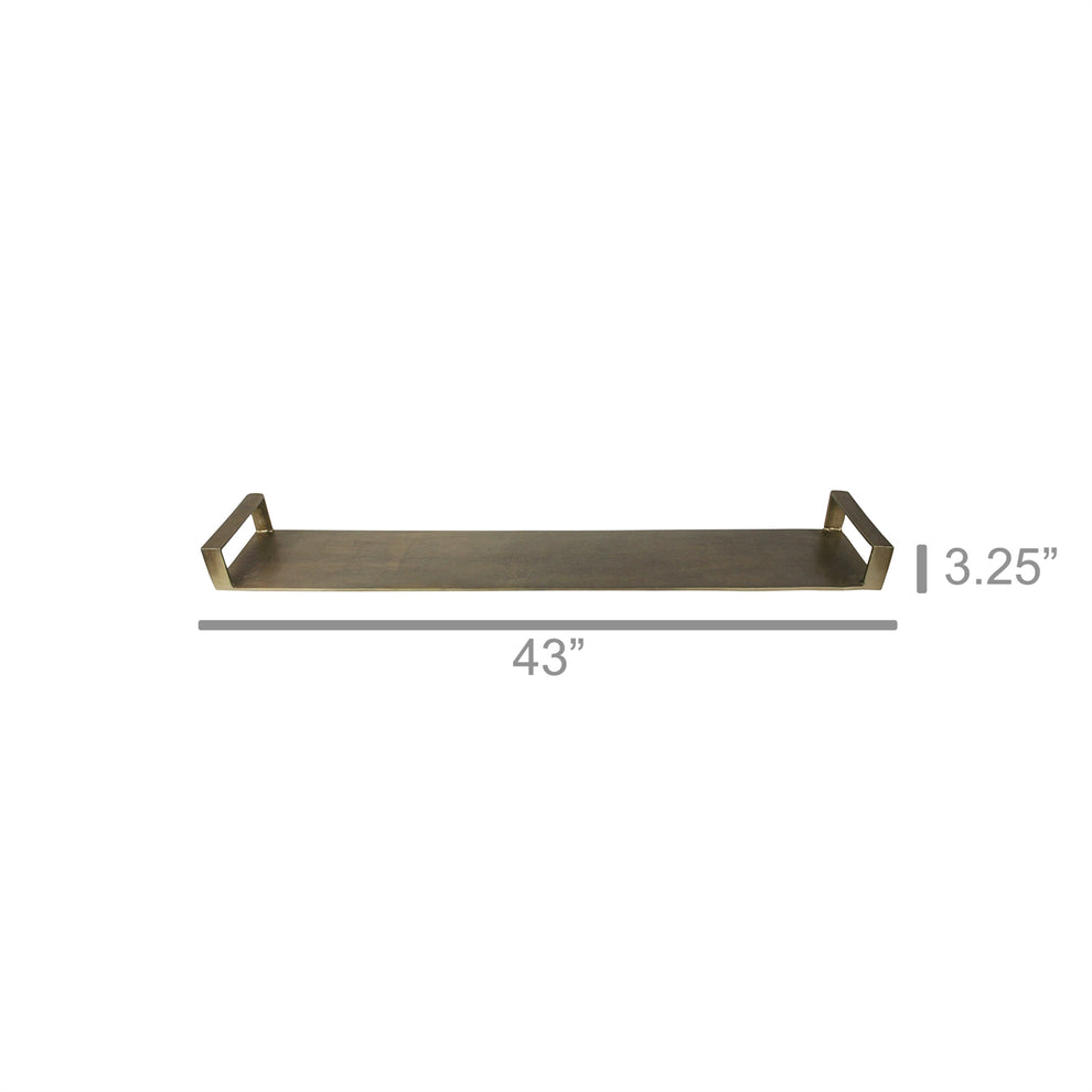 Carlsbad Tray, Brass By HomArt | Trays | Modishstore - 3