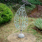 Recycled Glass Leaf on Stand Set of 2 By Garden Age Supply
