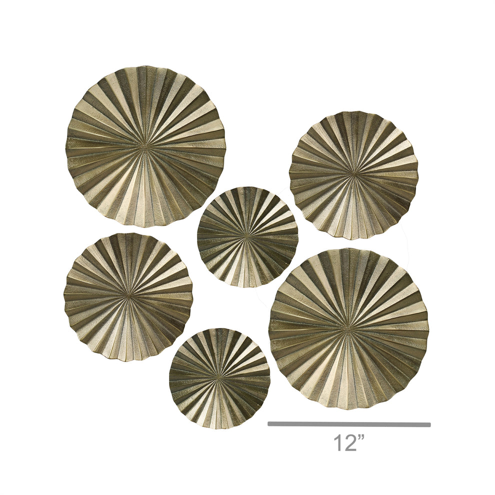 Cutlass Wall Art - Set of 6, Brass By HomArt | Wall Art | Modishstore - 8