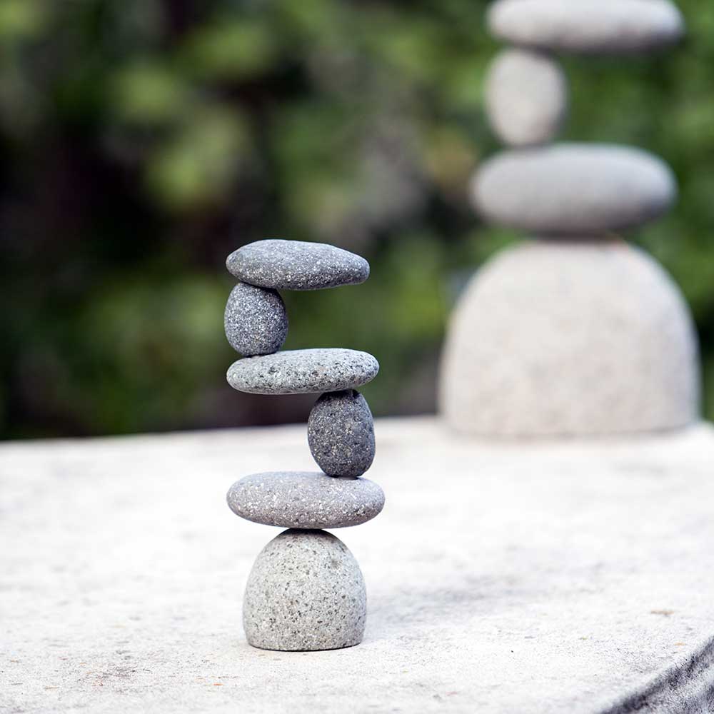 Mini Side2Side Rock Cairn Set of 6 By Garden Age Supply | Sculptures | Modishstore - 1