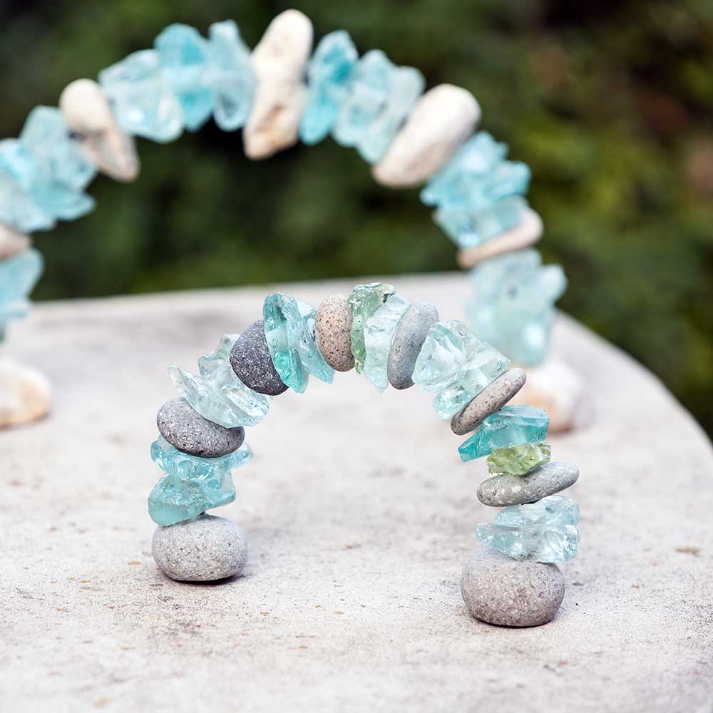 Mini Stone & Glass Arch Set of 6 By Garden Age Supply | Minerals and Stones | Modishstore - 1