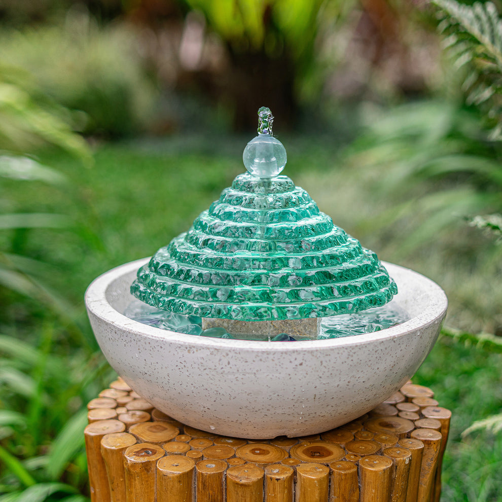 Glass Tower Fountain By Garden Age Supply | Sculptures | Modishstore - 2