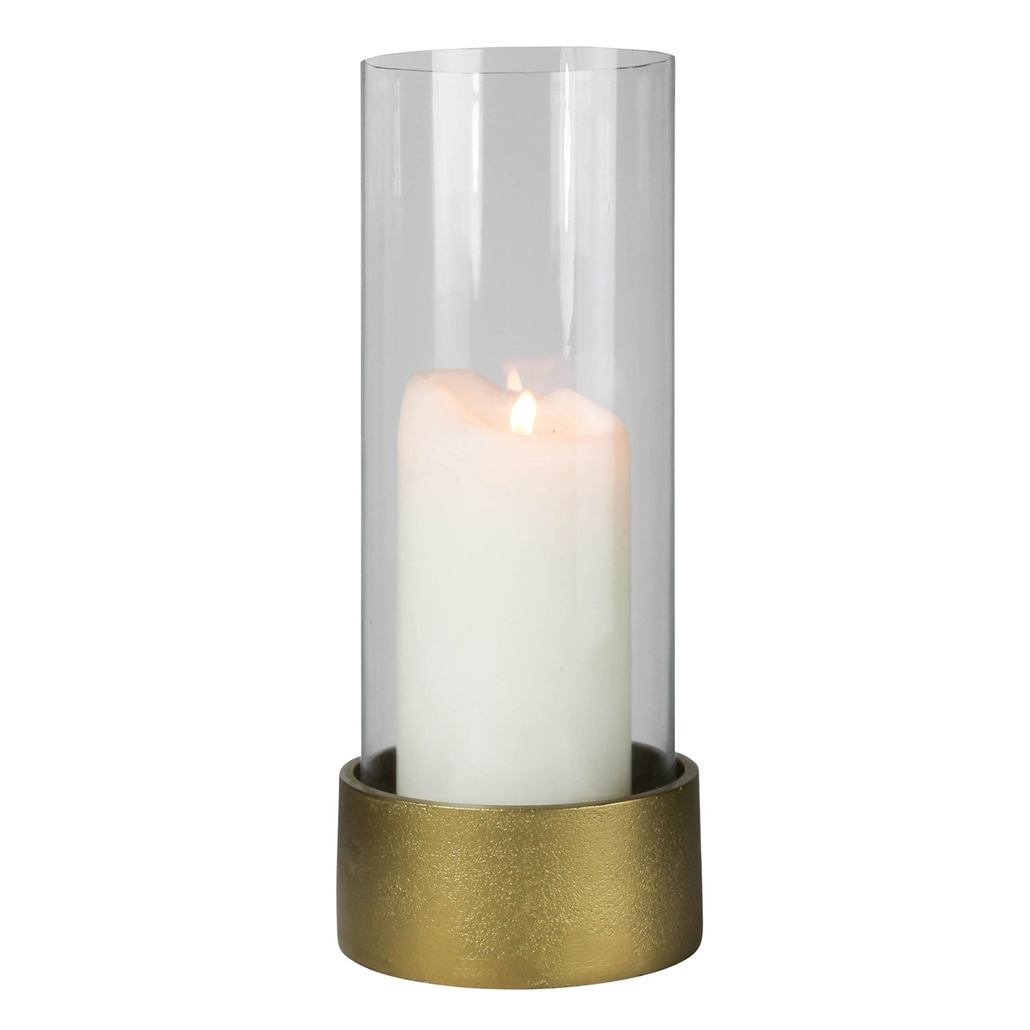 Cadet Hurricane with Base, Brass Set Of 4 By HomArt | Candle Holders | Modishstore