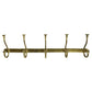 Murphy Hook Rail - 5, Brass By HomArt | Hooks & Racks | Modishstore - 2