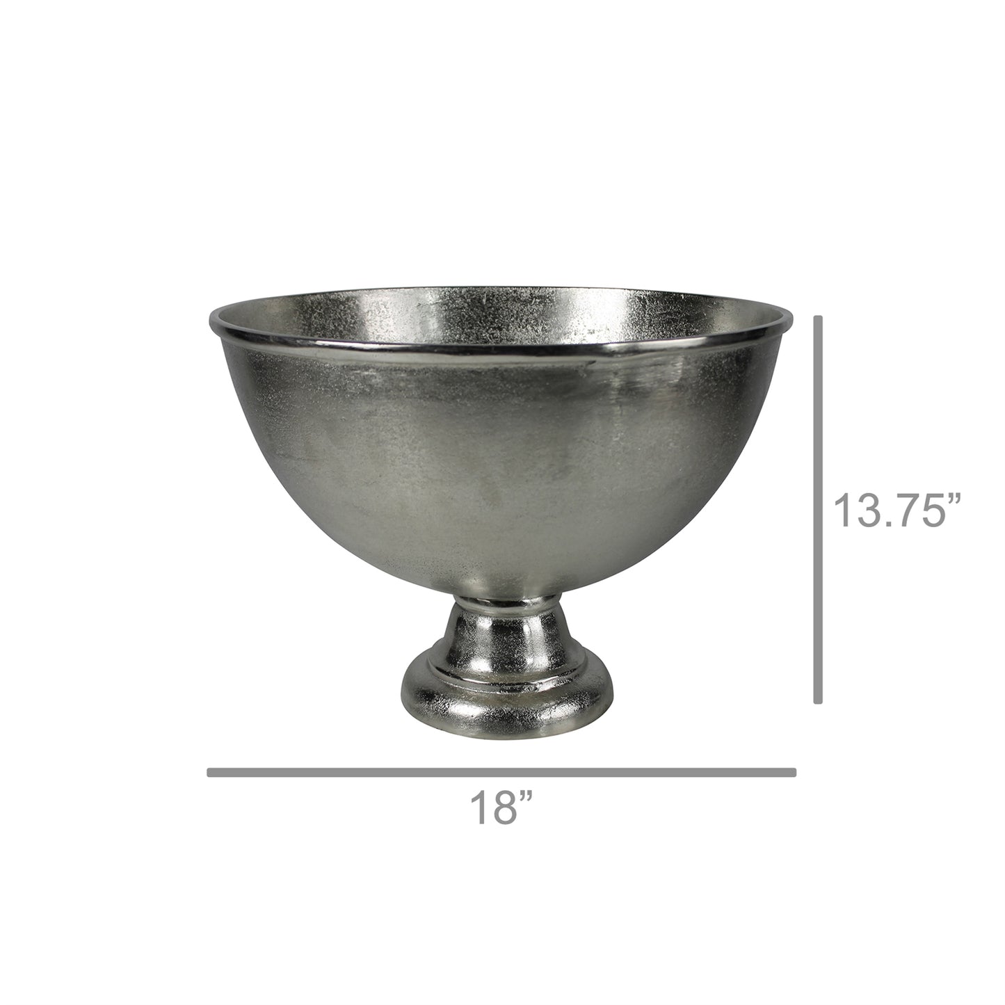 Oliver Footed Bowl, Nickle By HomArt | Decorative Bowls | Modishstore - 2