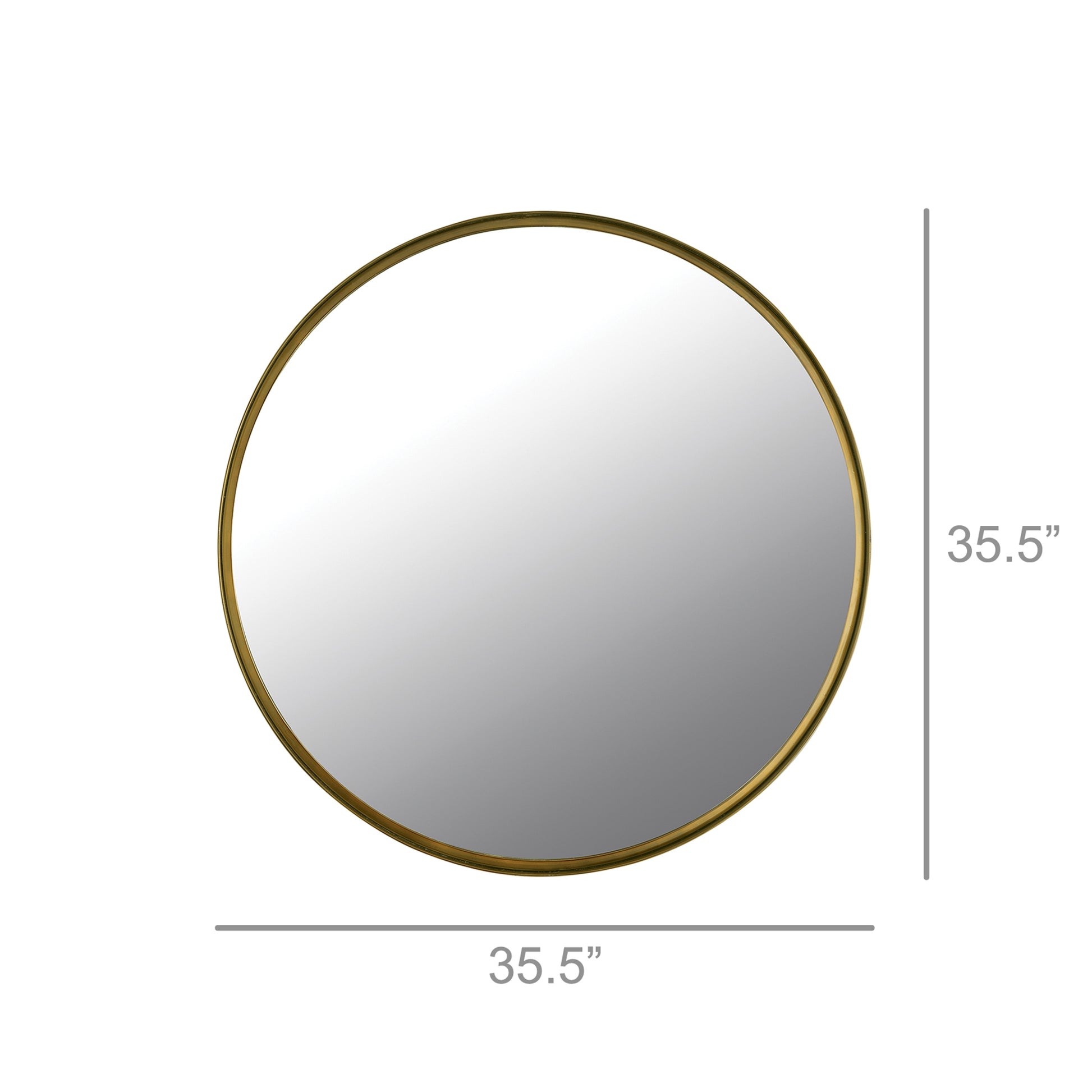 Beacon Mirror, Brass By HomArt | Mirrors | Modishstore - 2