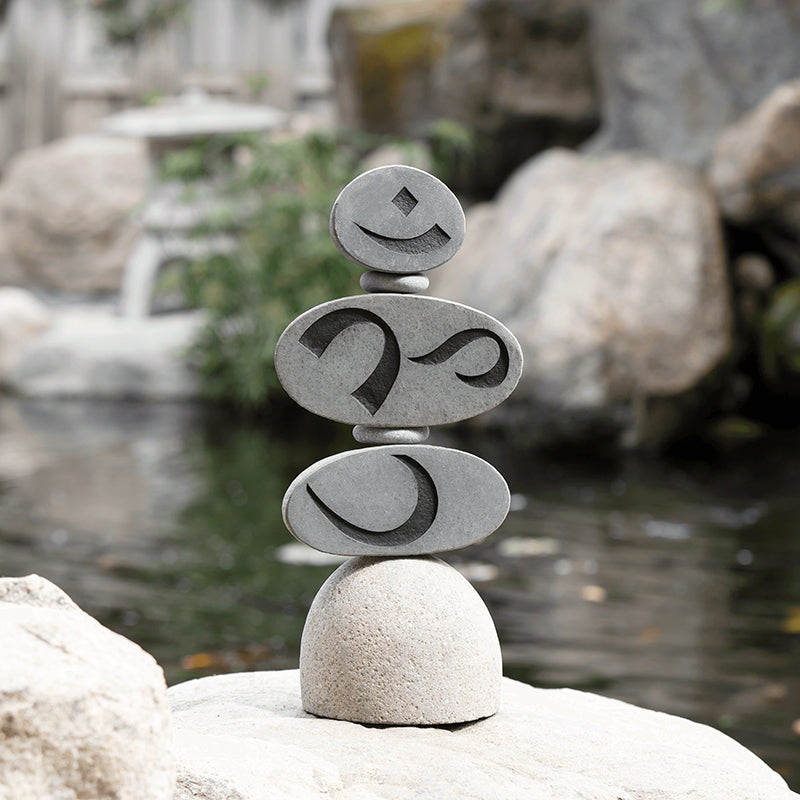 Om Symbol Set of 2 By Garden Age Supply | Sculptures | Modishstore - 1